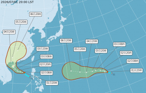 週四中部以北山區防大雨 熱低壓將變大又強颱風