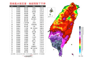 南部8月下到發霉 這裡累積雨量破2500毫米