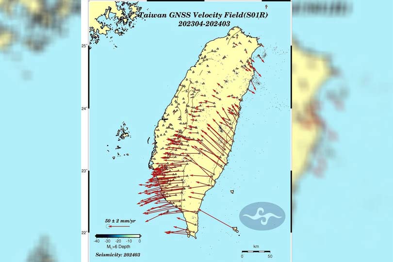 強震前花東每年朝中國移動6到8公分 氣象署:震後長期效應待評估