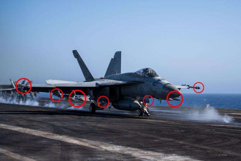 美軍F/A-18E掛載9枚空對空飛彈上陣