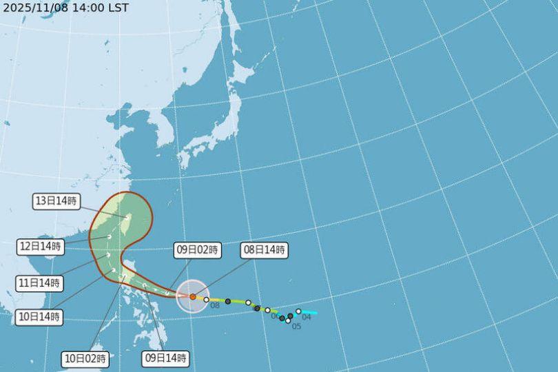 明午變天！鳳凰11/10發海警  中部登陸機率大增