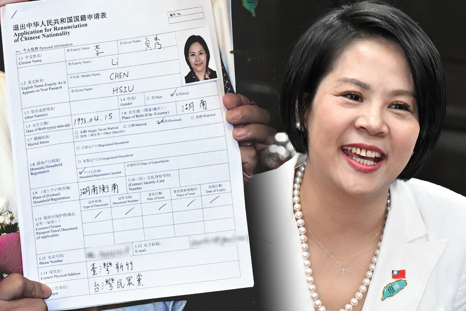 根本沒申請？李貞秀棄中籍文件被指錯誤百出