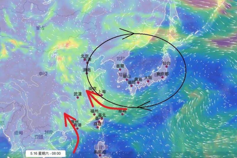 日本海罕見反氣旋 鄭明典驚呼太特別