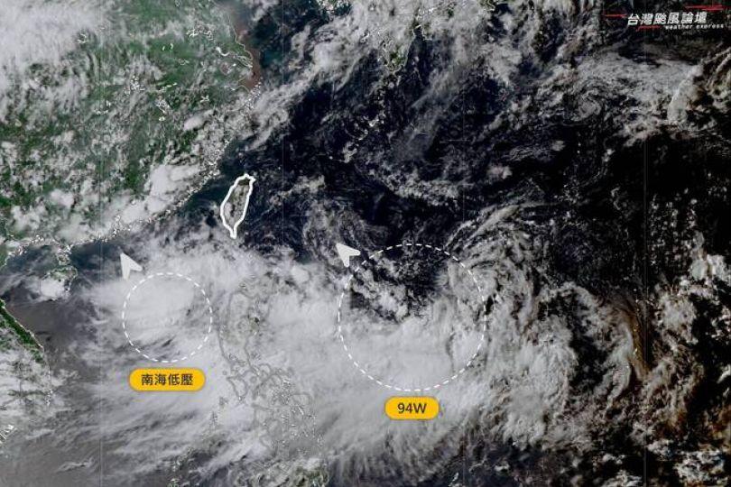 雙低壓夾擊畫面曝！擾動接近不排除穿北台