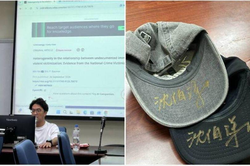 沈伯洋感冒跑選戰還回大學教課 投影幕驚呆全網