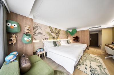 棕熊、藍鯨、綠色外星人統統有   這裡的親子主題房超有趣