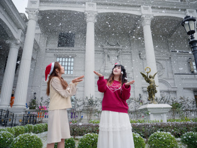 賞南台灣最大人造雪美景邊吃美食  佐登妮絲城堡雪國情趣滿點