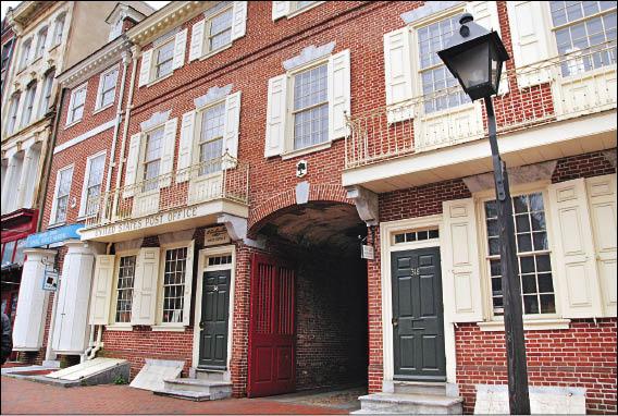 美國第一個郵局就位在富蘭克林庭園的博物館內。