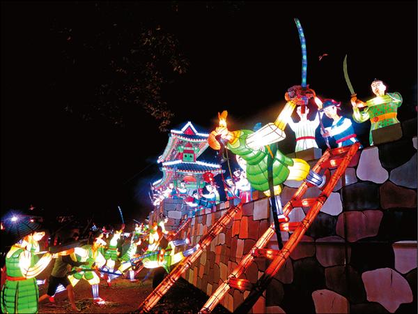 今年南江燈節以晉州大捷主題花燈最受注目。