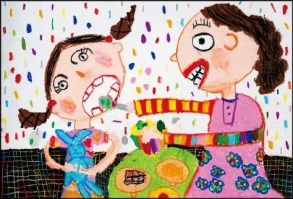 幼兒組優選：陳亭臻 作品名稱：最幸福的事