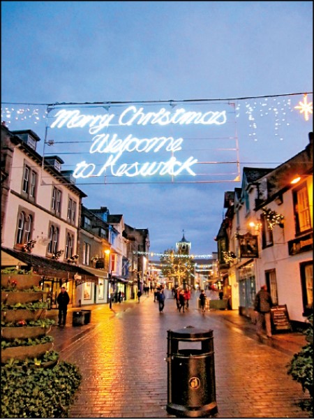 11月的凱西克鎮上充滿耶誕節氣息。