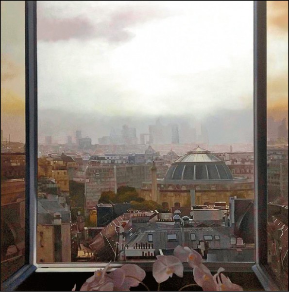 2010年以〈靜謐〉獲美術新人獎首獎時，林浩白剛踏上專職創作之路，他說，「藝術之路像跑馬拉松，需要一些養分和激勵，聯邦美術獎對很多參賽者而言，就是那個激勵。」林浩白說，〈靜謐〉以花卉為主題，引入窗戶外漫射進來的自然光，新作〈邊際〉（圖）則把視線轉往窗外，從旅行的經驗裡取材，是新系列的第1張作品，在對自己很重要的展覽中展出一張有「開始」意味的畫作，希望能和聯邦美術獎一起「前進」。
（記者楊明怡）