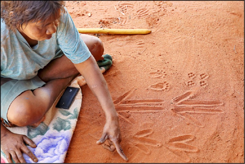 探索文化中心裡的阿南古人，教導古代符碼的意涵。