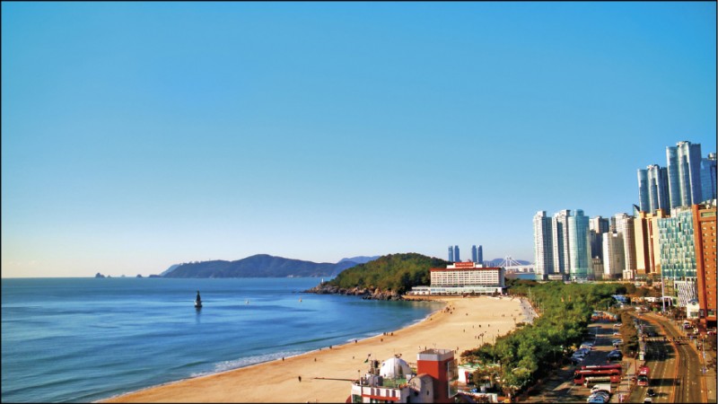 海雲台是知名的度假勝地。