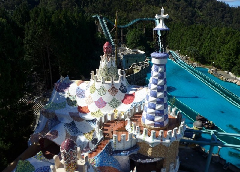 從纜車上看到的「西班牙海岸」。（九族文化村提供）