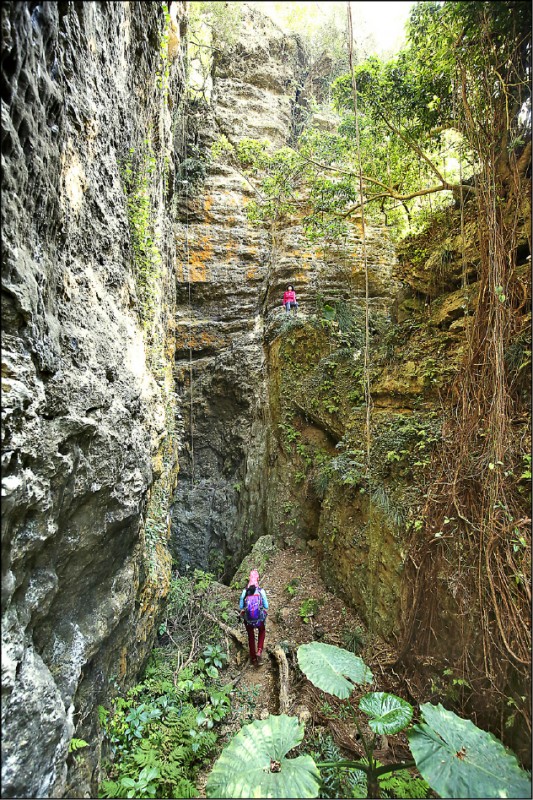 壽山祕境內有許多看起來驚險的峽谷地形。