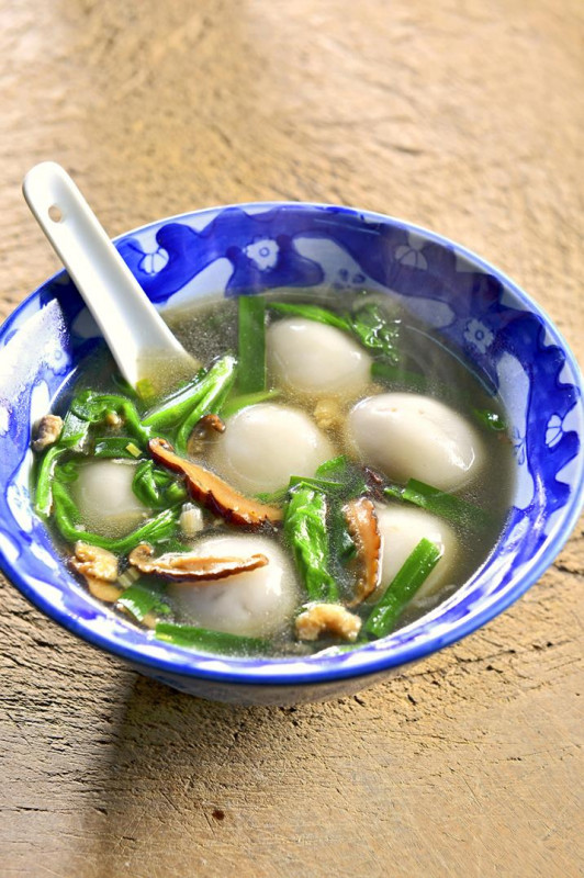 包餡大粄圓（鹹湯圓）