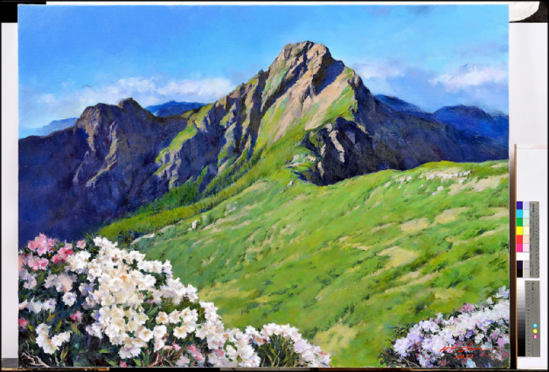 〈春暖花開〉，油彩麻布，97x130公分，2022年最新作品。（陳輝東提供）