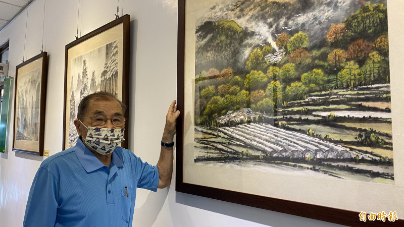 90歲業餘畫家陳兆熊  台南六甲公所藝廊開展