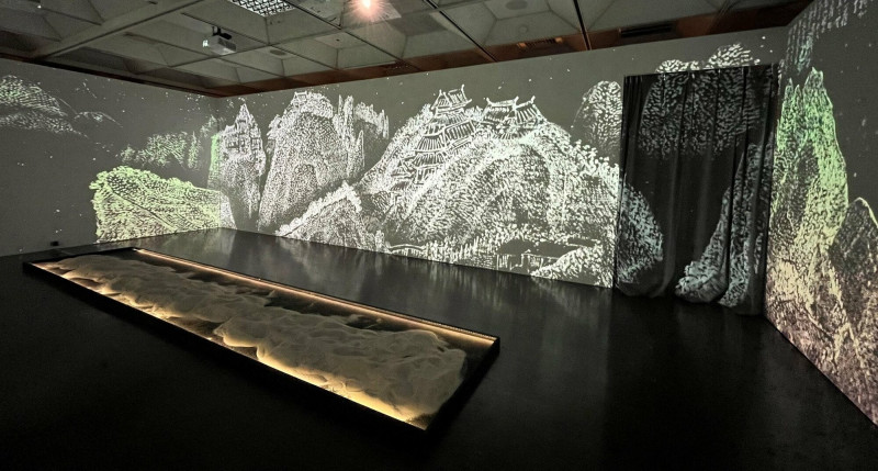 國立台灣美術館策劃主辦「張光賓─〈江山無盡〉多媒體互動展」，即日起至9月25日移師台南生活美學館展出。（翻攝自臉書國美館粉絲頁）