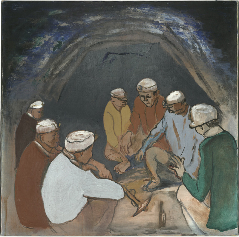洪瑞麟，〈最後遺作〉，1995，油彩、畫布，91.4×91.3公分，文化部典藏。（文化部提供）