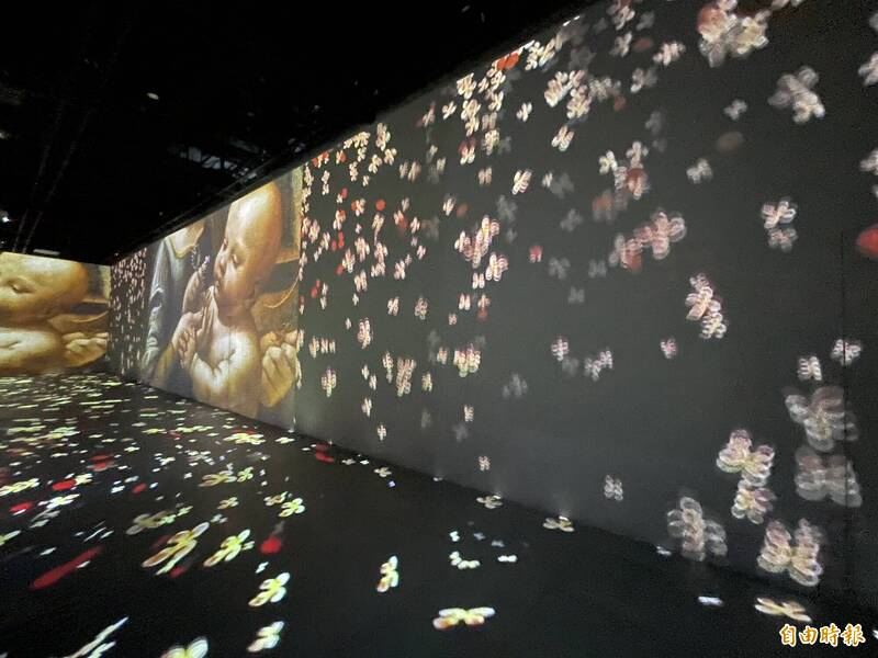「走進大師的腦內：李奧納多·達文西-光影體驗展」。（記者凃盈如攝）