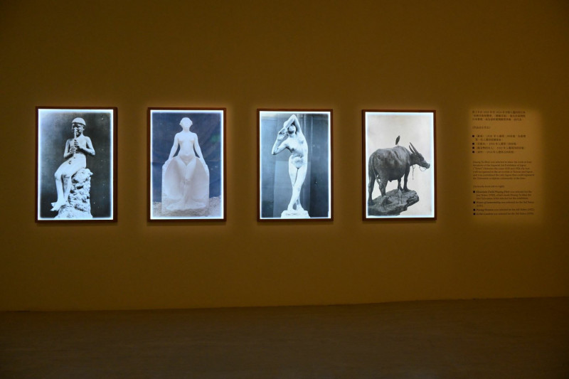 「台灣土‧自由水：黃土水藝術生命的復活」展覽空間。（國美館提供）