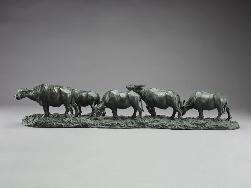 〈歸途〉，銅，23x123x29公分，私人收藏。（國美館提供）