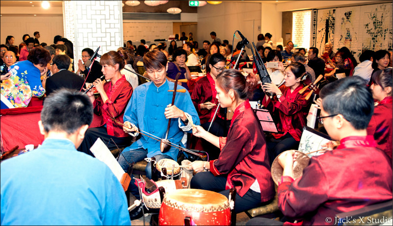 苗栗陳家班北管八音團。（客客委會提供）