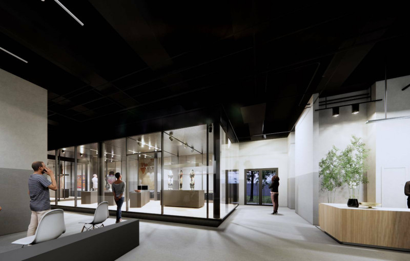 屏東縣典藏中心一樓空間模擬圖。（圖由屏東縣政府文化處提供）