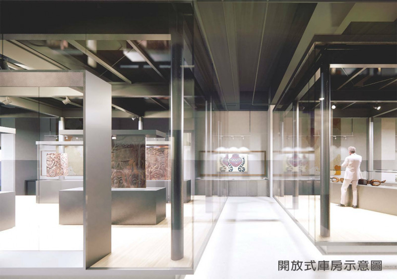屏東縣典藏中心開放式庫房示意圖。（圖由屏東縣政府文化處提供）