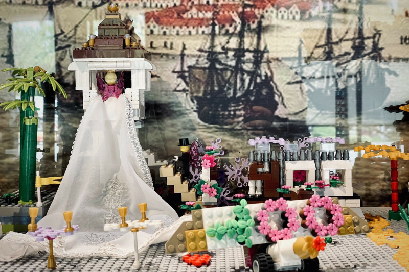 積木安平古堡變身為婚禮場地。（台南大員皇冠假日酒店提供）