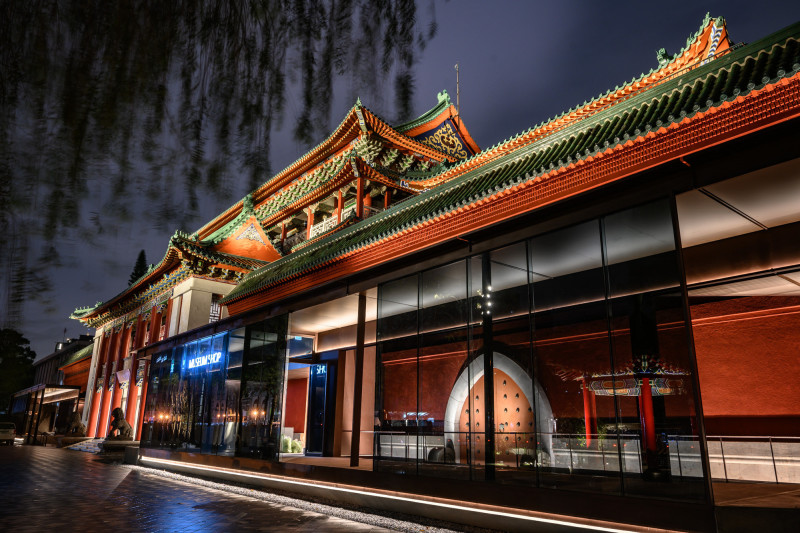 煥然一新的史博館夜間景色優雅富文化氣息。（史博館提供）