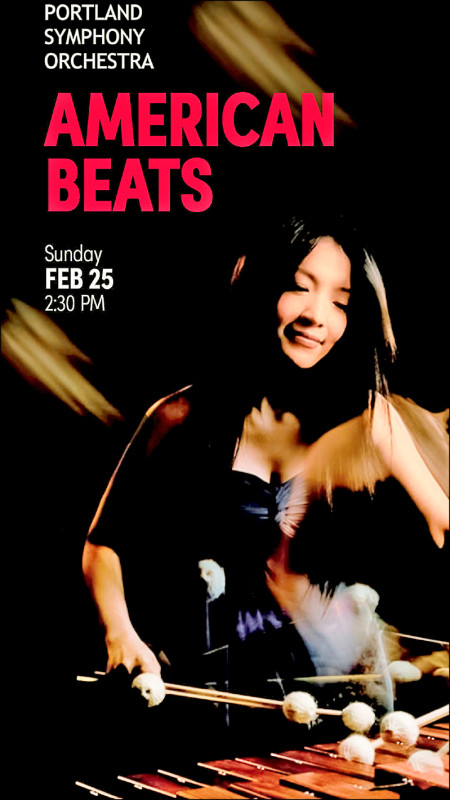 由吳珮菁擔任協奏曲獨奏家的「美國節拍」音樂會，將於2月25日在美國波特蘭美林音樂廳（Merrill Auditorium）舉行。（吳珮菁提供）