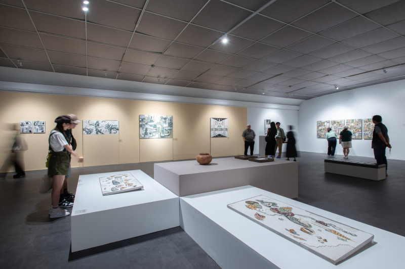 「考古混響：江凱群ｘ陳絲穎雙個展」即日起至10月27日於高美館地下樓KSPACE展出。（高美館提供）