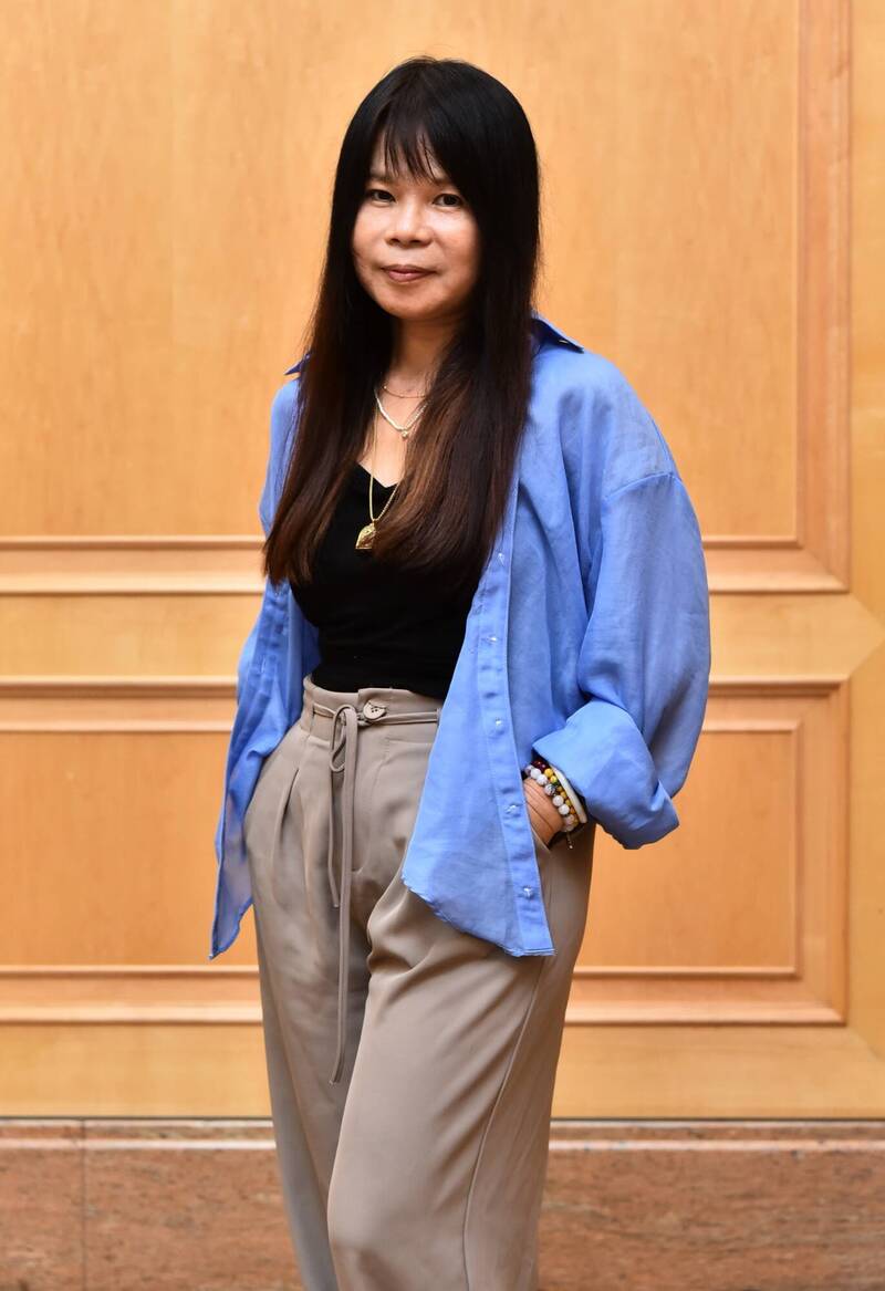 評審委員鍾文音。（記者陳奕全攝）