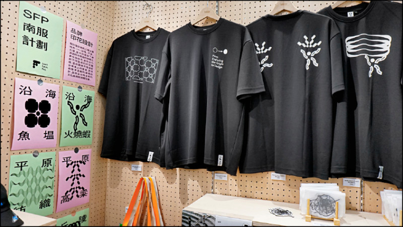 SFP南服計畫取材台南3種主要地形，創造6款不同風格的印花圖樣。