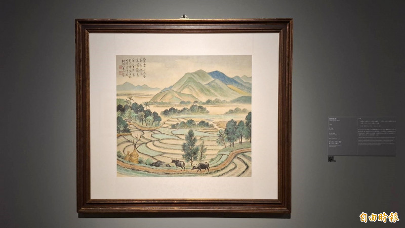 嘉美館展出林玉山的創作。（記者林宜樟攝）