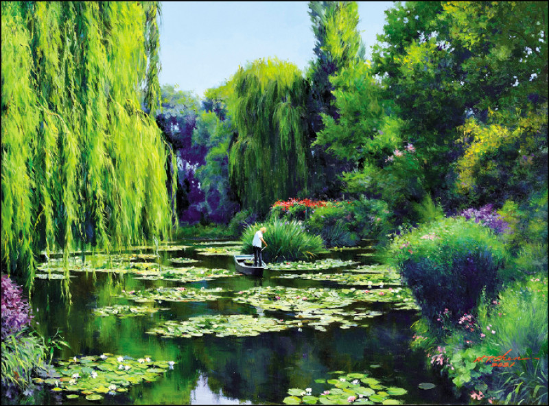 〈莫內花園〉，97×130cm，2021。