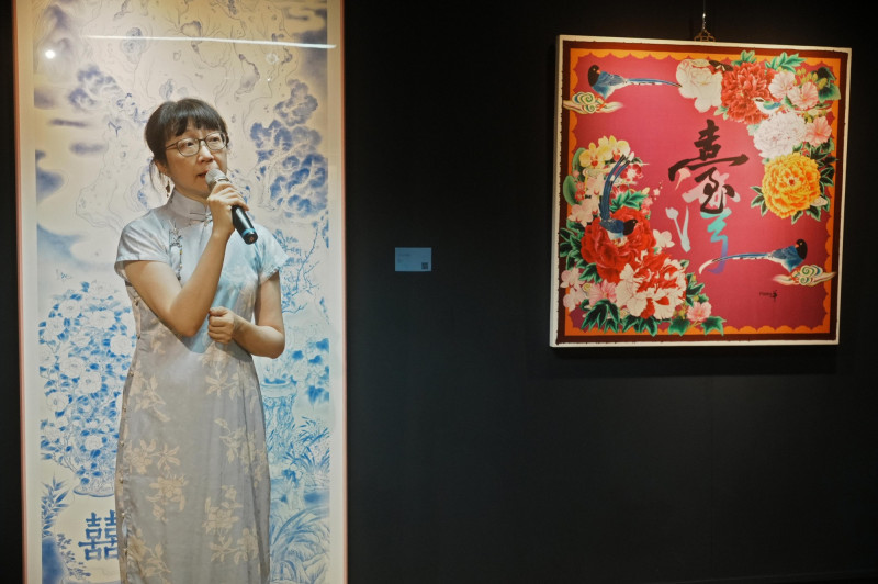 顛覆春宮畫非裸即露，華梵大學助理教授聶蕙雲個展「秘戲圖（春宮畫）」。（華梵大學提供）