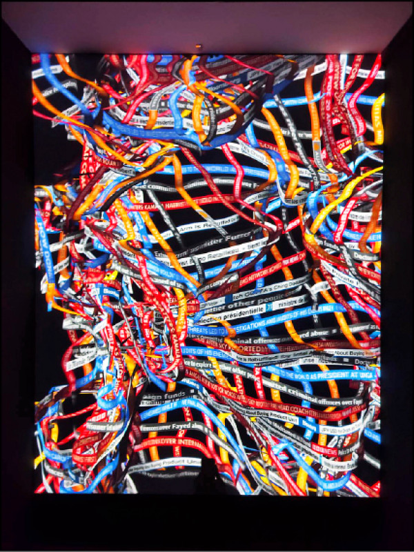 丹尼爾．卡諾加2022年作品〈Chyron〉。