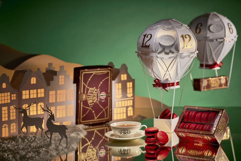 TWG Tea聖誕限定茶香馬卡龍。（TWG Tea提供）