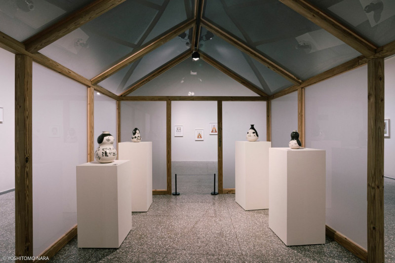 日本當代藝術家奈良美智「跟著朦朧潮濕的一天去屏東」屏東美術館登場。（文化總會、屏東縣政府提供）