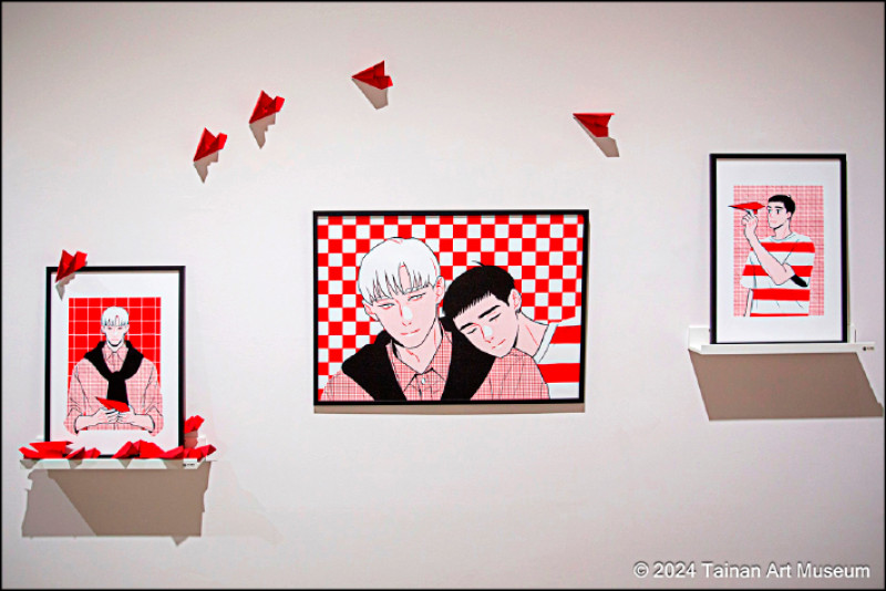 南美館「吾妄之境」展覽內容剖析BL主題，掀起一波看展人潮。（南美館提供）