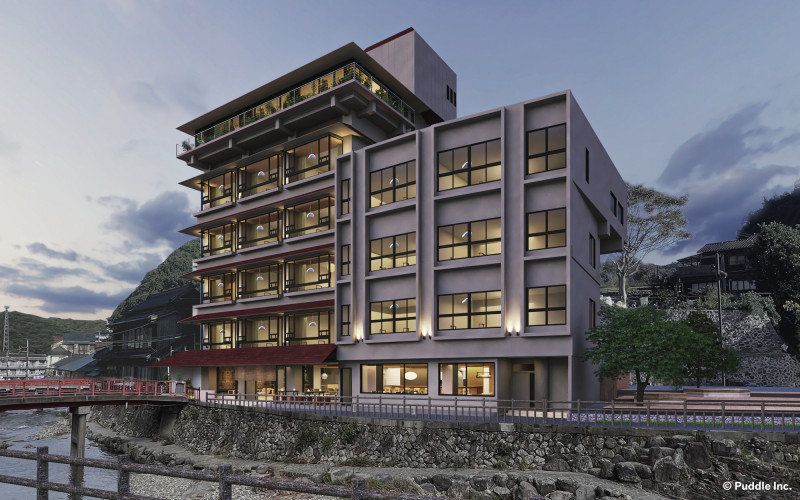 即將於3月開幕的SOIL Nagatoyumoto，帶來別開生面的旅宿風格新選擇。（長門湯本溫泉提供）