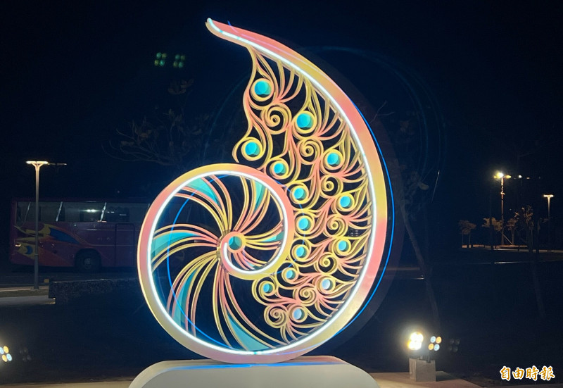 「海潮之聲」地景。（記者楊金城攝）