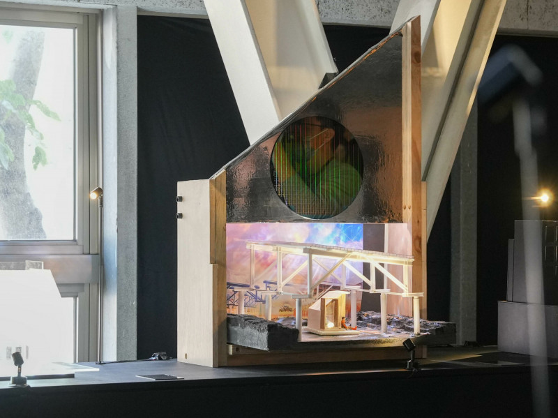 參展作品之一《七股離漂》，由楊士楊士正建築師事務所打造。（國美館提供）