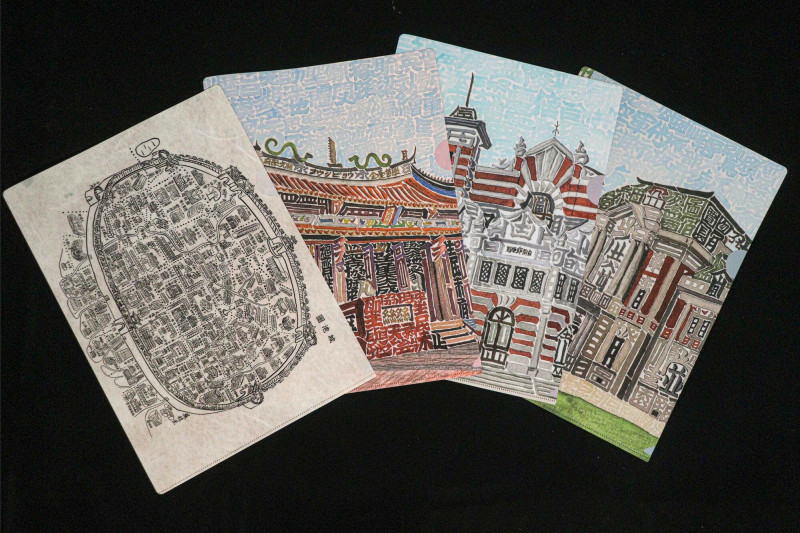 張鎧臣將作品《如果我是知縣》轉化成文創商品，圖為資料夾。（張鎧臣提供）