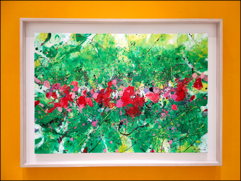 陳正雄2004年作品〈綠野香頌系列之十五〉。