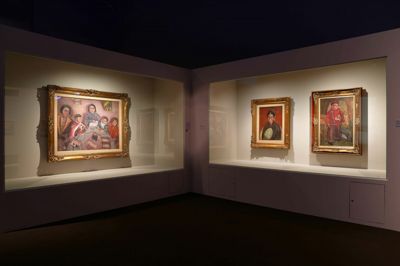 陳澄波家人的畫作能感受到一家人濃厚的情感。（台史博提供）